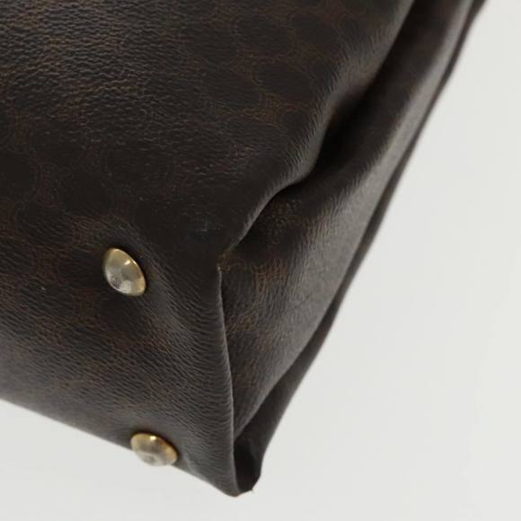 CELINE Macadam Canvas Hand Bag PVC Leather Brown Gold Auth 101152 - Picture 14 of 16